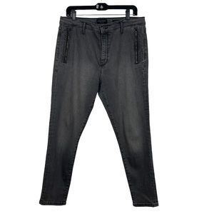 Banana Republic Washed Black Mid-Rise Skinny UtilityJean Size 32